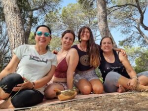 Cristina con el grupo de retiro de Junio